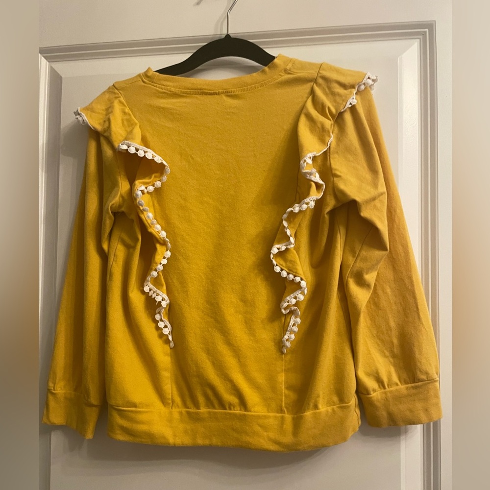 Yellow Ruffle Kids Top - Picture 2 of 2